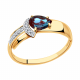 Золотое кольцо Александра кл2852сбк с бриллиантом и александритом