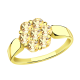 Кольцо из лимонного золота Александра кл2857-81сл с Swarovski