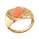 Золотое кольцо Александра кл2886-14ск-ш с фианитом и кораллом