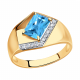 Золотое кольцо Александра кл2970-78ск с топазом и фианитом