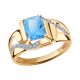 Золотое кольцо Александра кл2973-78ск с топазом и фианитом