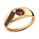 Золотое кольцо Александра кл2977-2ск-к с фианитом и гранатом