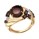 Золотое кольцо Александра кл2982-34ск с фианитом и гранатом