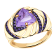 Золотое кольцо Александра кл2985-3ск-си с фианитом и аметистом