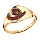 Золотое кольцо Александра кл3002-2ск-к с фианитом и гранатом