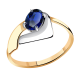 Золотое кольцо Александра кл3009-27сбк с гидротермальным сапфиром