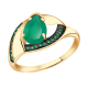 Золотое кольцо Александра кл3014-12ск-з с фианитом и агатом