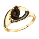 Золотое кольцо Александра кл3014-4ск-ш с фианитом и раухтопазом