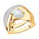 Золотое кольцо Александра кл3097-15ск с фианитом и опалом
