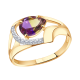 Золотое кольцо Александра кл3623-49ск с фианитом и аметрином