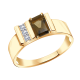 Золотое кольцо Александра кл3641-4ск с фианитом и раухтопазом