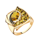Золотое кольцо Александра кл3672-6ск-ш с фианитом и цитрином
