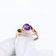 Золотое кольцо Александра кл4569-3ск с фианитом и аметистом