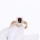 Золотое кольцо Александра кл4599-2ск с фианитом и гранатом