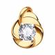 Золотая подвеска Александра п959-62ск с Swarovski