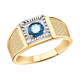 Золотое кольцо Александра пч054-28сбк с Лондон топазом