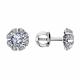 Серьги из белого золота Александра с572-62сб с Swarovski
