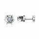 Серьги из белого золота Александра с584-62сб с Swarovski