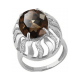 Серебряное кольцо Красносельский ювелир срКН284-3089-004-16 с фианитом и раухтопазом