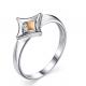 Серебряное кольцо Алькор с золотой накладкой и бриллиантом 01-1371/000Б-00