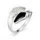 Серебряное кольцо АЛЬКОР 01-0973/0ЭМ3-00 с фианитом, эмалью и цирконием