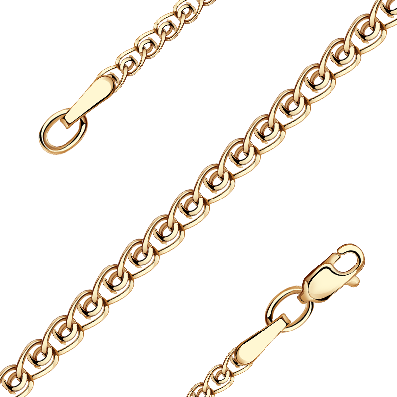 Золотая цепь плетение Лав Красносельский ювелир ЛА-030-Ц — купить онлайн