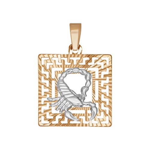 Золотая подвеска Знак зодиака Скорпион SOKOLOV 032227: Золото 585° пробы —купить в ювелирном интернет-магазине Diamant.