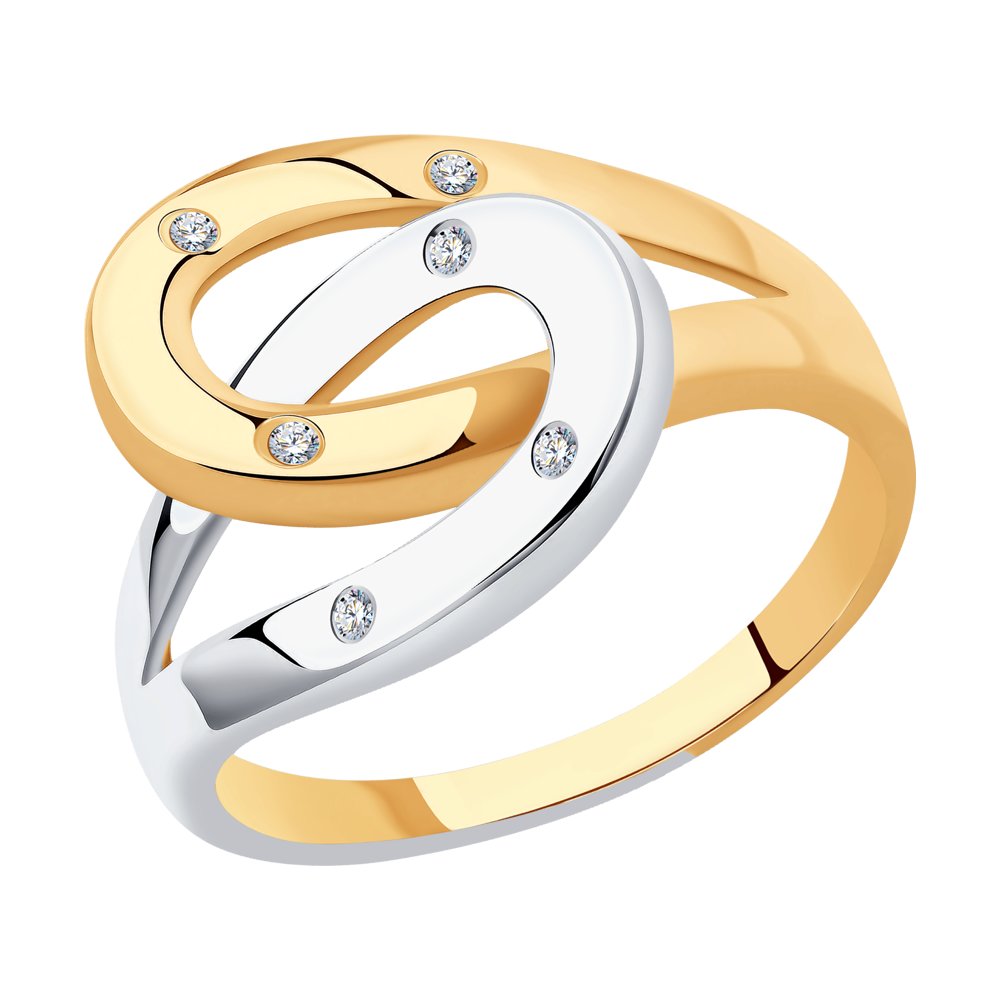 Золотое кольцо SOKOLOV 1011189 с бриллиантом: Золото 585° пробы — купить в  ювелирном интернет-магазине Diamant