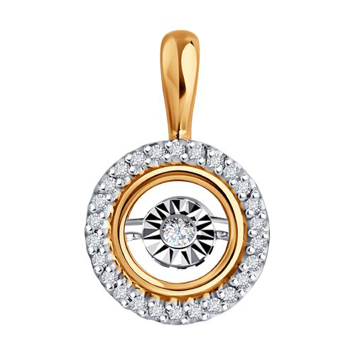 Золотая подвеска Diamant с танцующим бриллиантом 51-230-02747-1 51-230-02747-1 фото