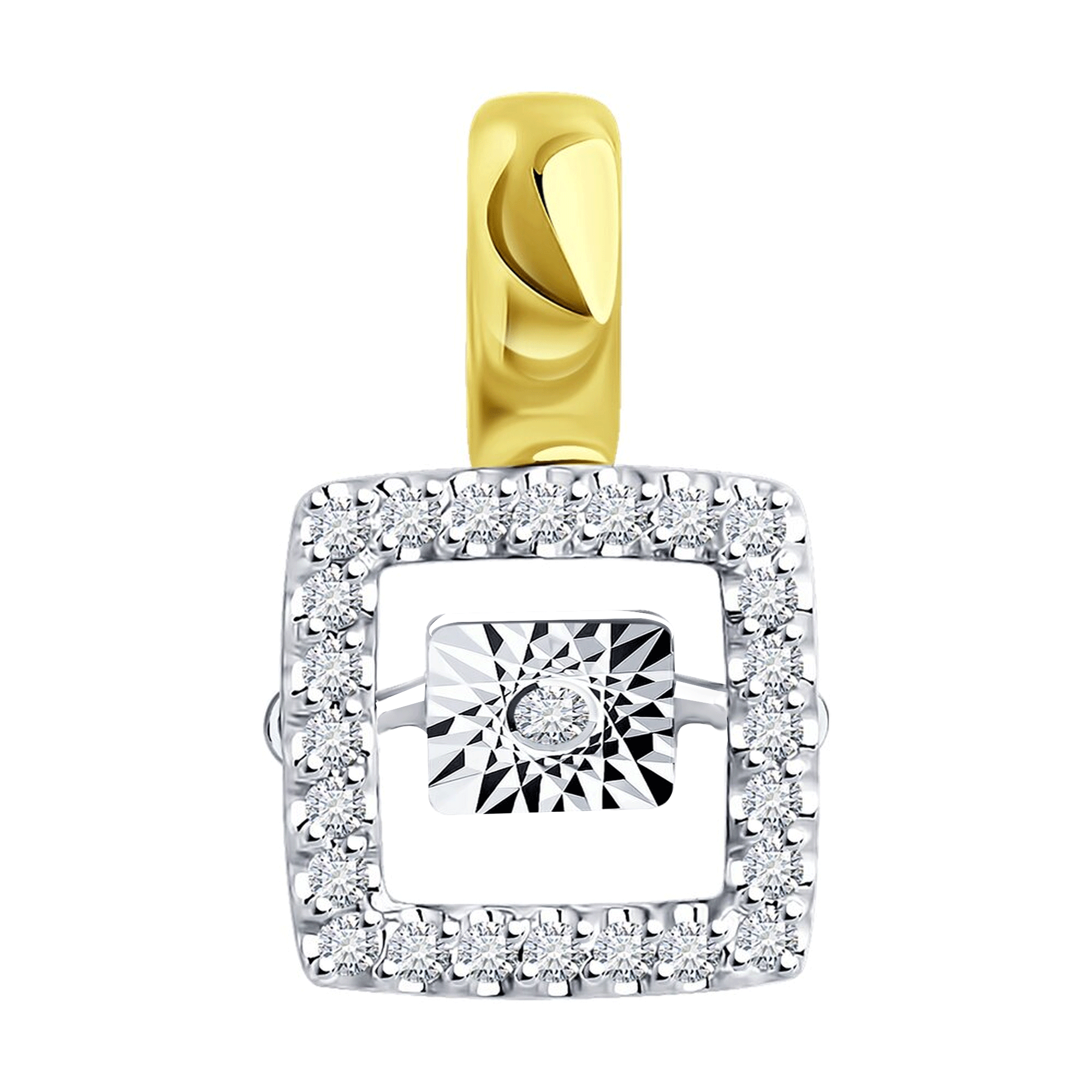 Подвеска из лимонного золота Diamant с танцующим бриллиантом 53-230-02623-1 53-230-02623-1 фото