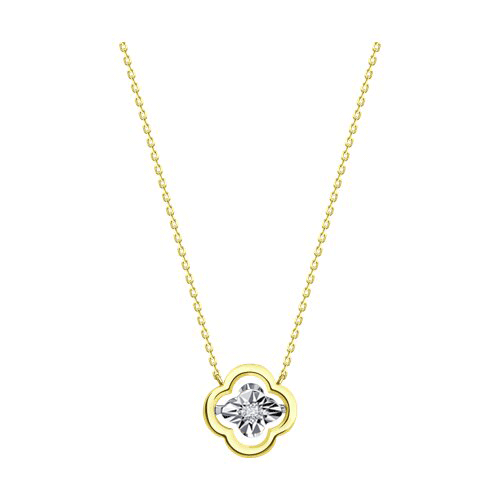 Колье из лимонного золота Diamant с танцующим бриллиантом 53-270-02619-1 53-270-02619-1 фото