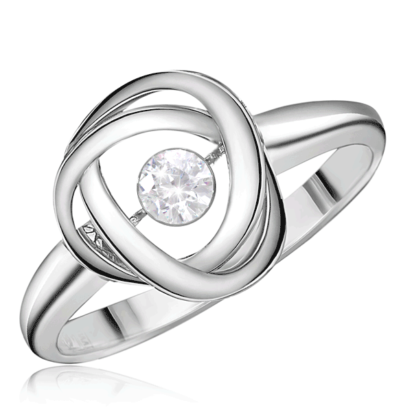 Кольцо танцующий бриллиант