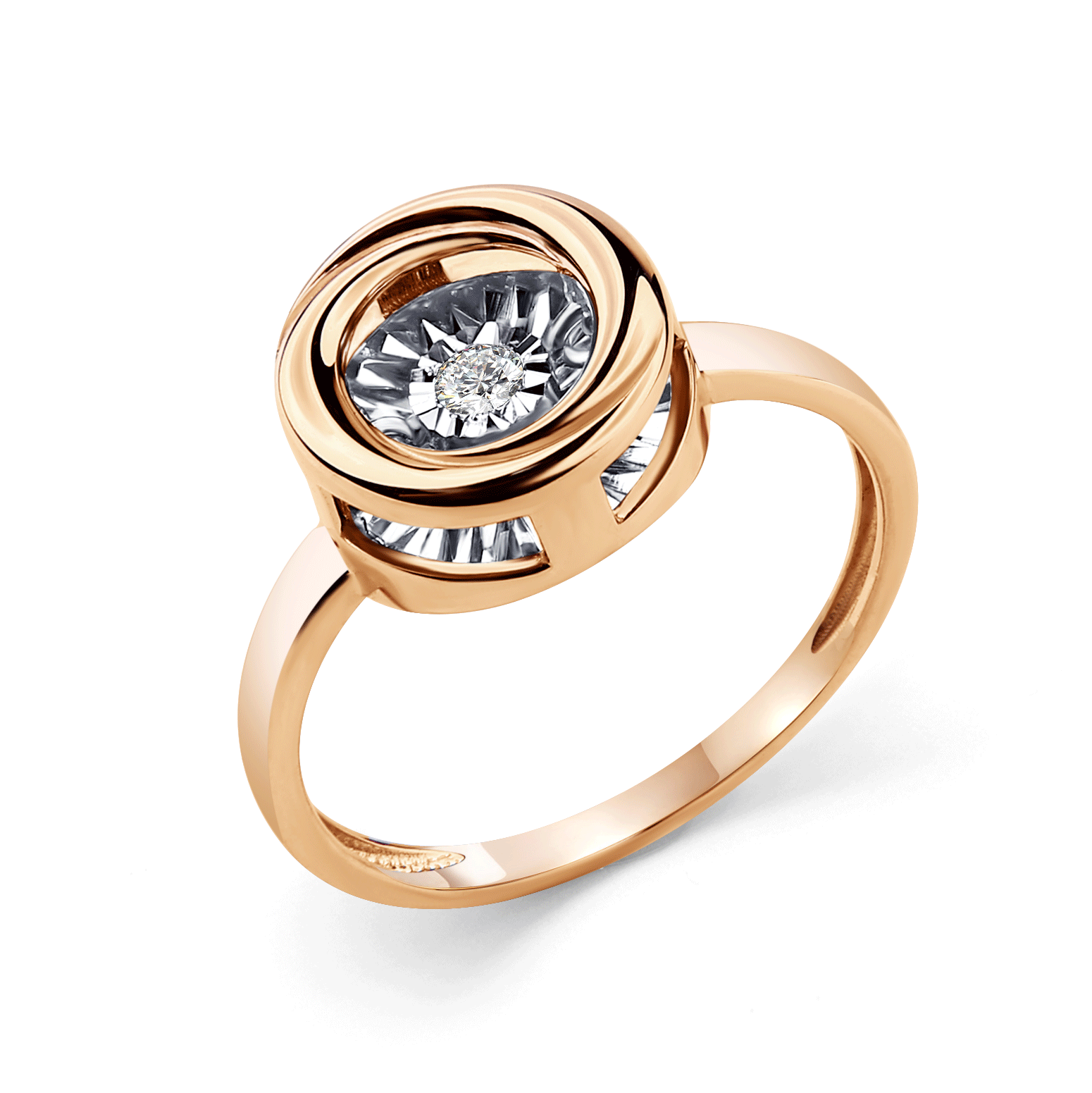 Золотое кольцо GRIGORIEV с танцующим бриллиантом Г01-11-5743-11-00 Г01-11-5743-11-00 фото