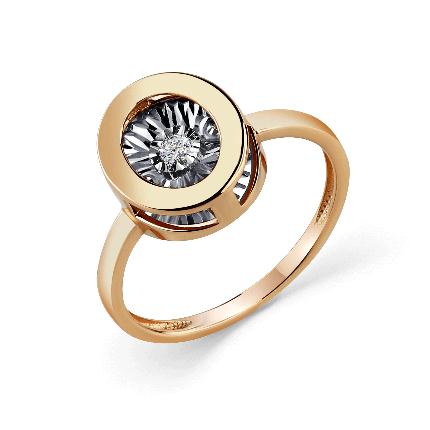 Золотое кольцо GRIGORIEV с танцующим бриллиантом Г01-11-5744-11-00 Г01-11-5744-11-00 фото
