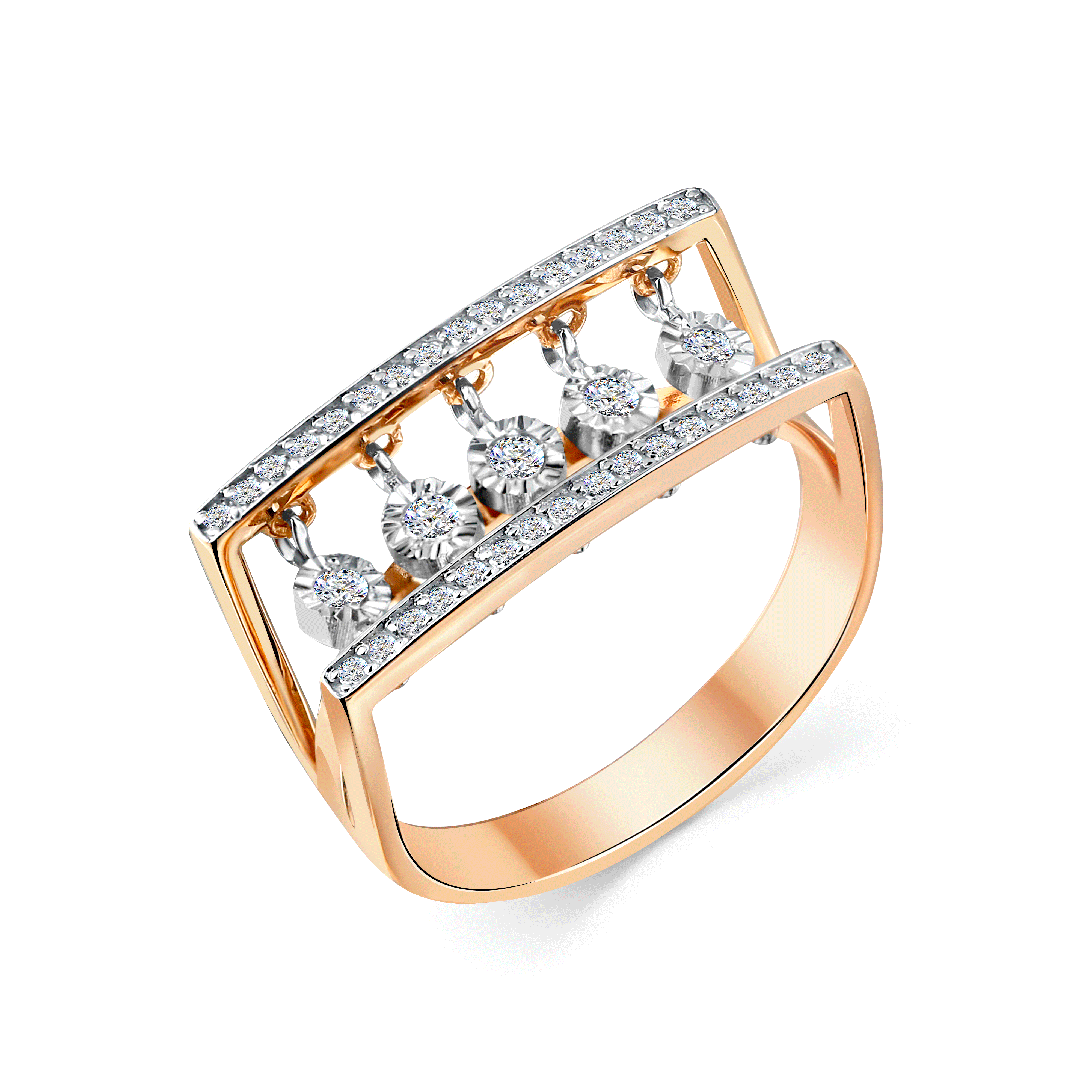 Золотое кольцо GRIGORIEV с танцующим бриллиантом Г01-11-5872-31-00 Г01-11-5872-31-00 фото