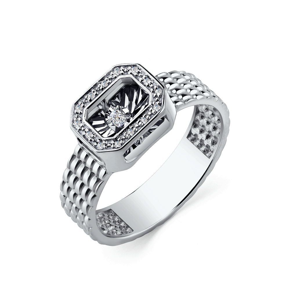 Кольцо из белого золота GRIGORIEV с танцующим бриллиантом Г01-12-51066-31-00 Г01-12-51066-31-00 фото