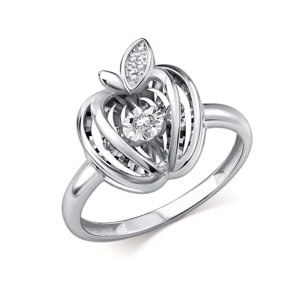 Кольцо из белого золота GRIGORIEV с танцующим бриллиантом Г01-12-51130-31-00 Г01-12-51130-31-00 фото