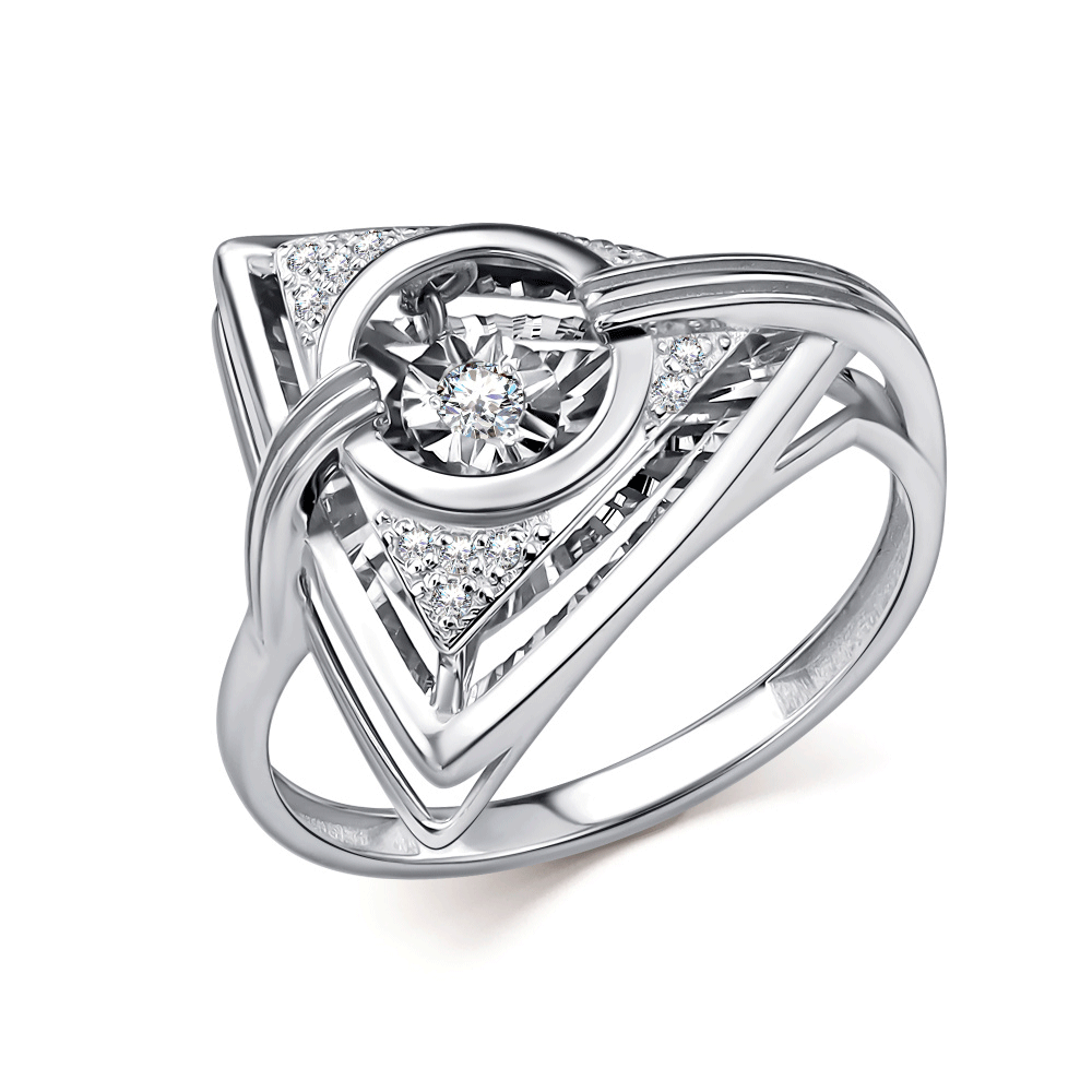 Кольцо из белого золота GRIGORIEV с танцующим бриллиантом Г01-12-51132-31-00 Г01-12-51132-31-00 фото