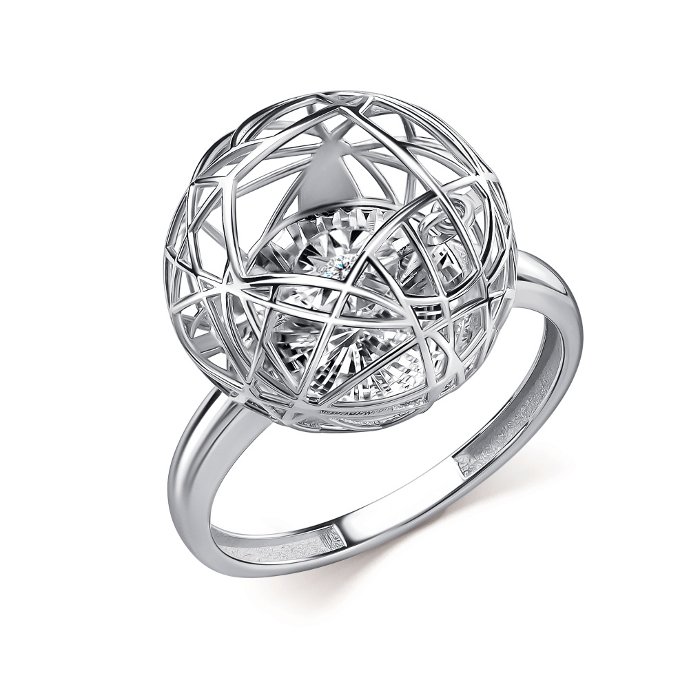 Кольцо из белого золота GRIGORIEV с танцующим бриллиантом Г01-12-51149-11-00 Г01-12-51149-11-00 фото