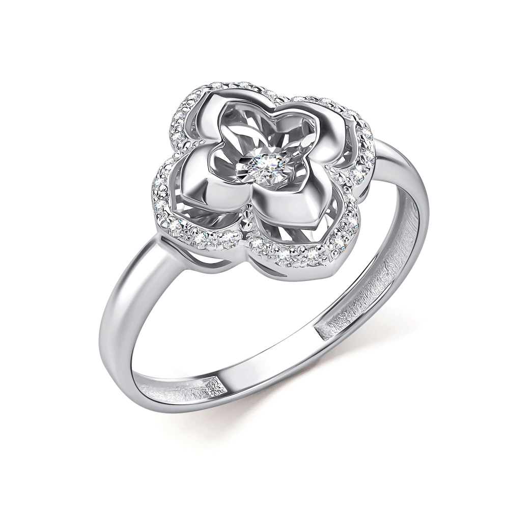 Кольцо из белого золота GRIGORIEV с танцующим бриллиантом Г01-12-51205-31-00 Г01-12-51205-31-00 фото