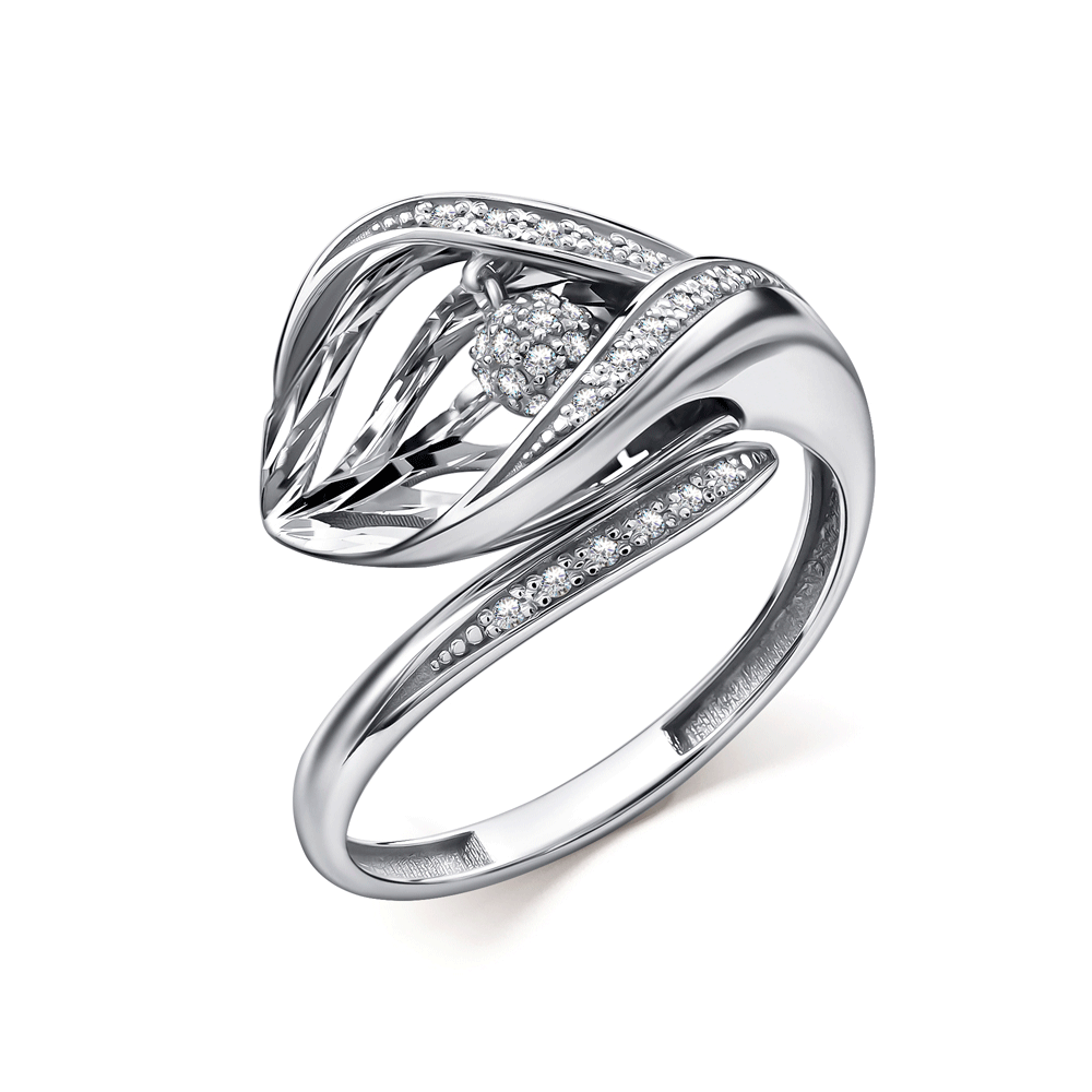 Кольцо из белого золота GRIGORIEV с танцующим бриллиантом Г01-12-51218-21-00-1 Г01-12-51218-21-00-1 фото