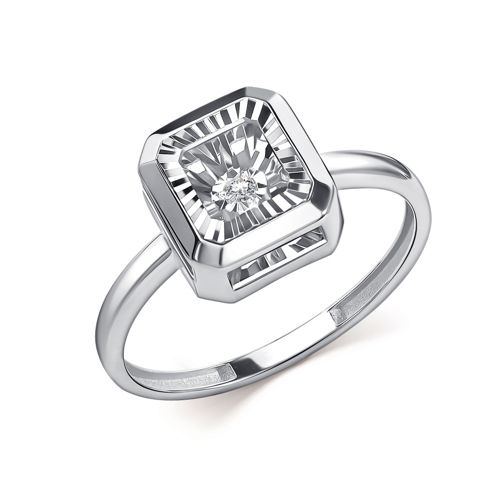 Кольцо из белого золота GRIGORIEV с танцующим бриллиантом Г01-12-51224-11-00 Г01-12-51224-11-00 фото