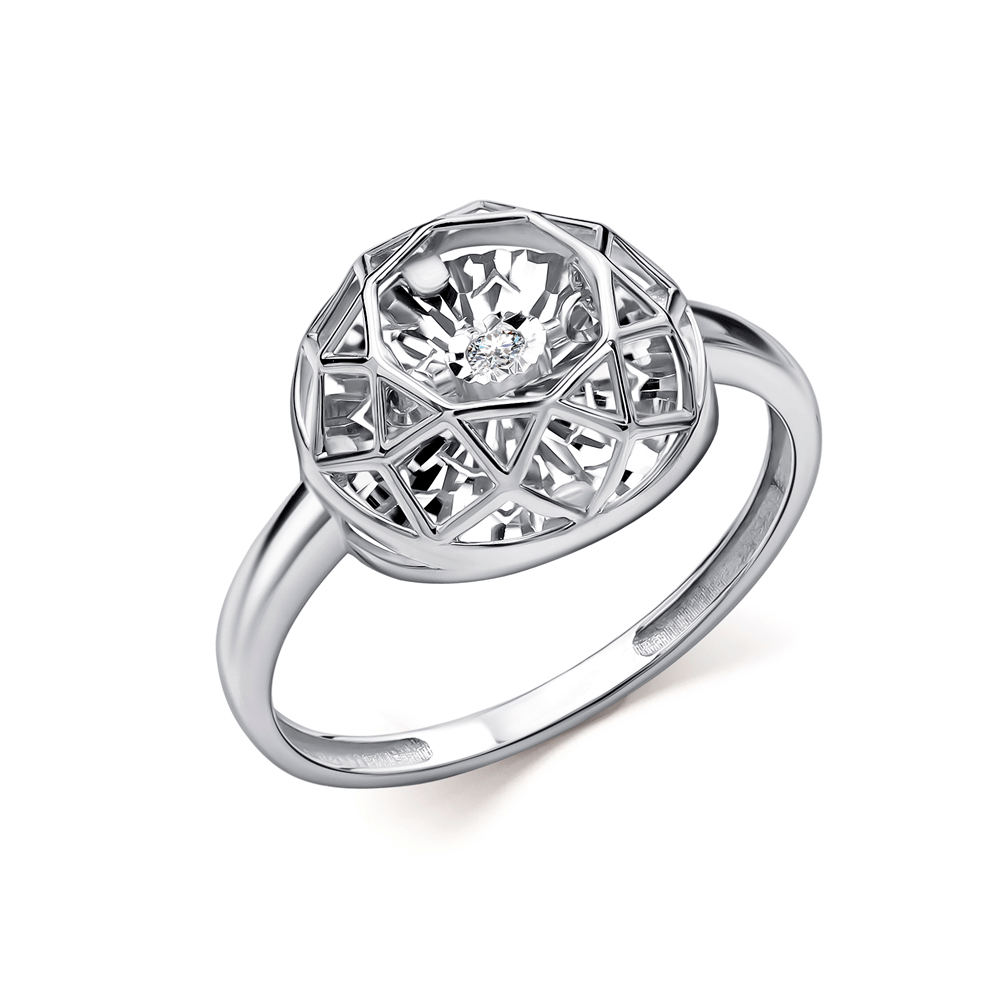 Кольцо из белого золота GRIGORIEV с танцующим бриллиантом Г01-12-51235-11-00 Г01-12-51235-11-00 фото