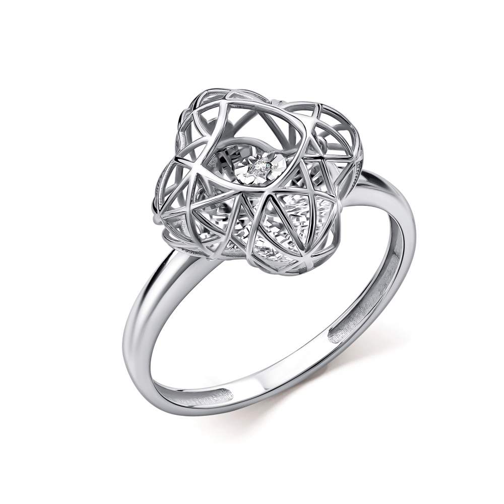 Кольцо из белого золота GRIGORIEV с танцующим бриллиантом Г01-12-51250-11-00 Г01-12-51250-11-00 фото
