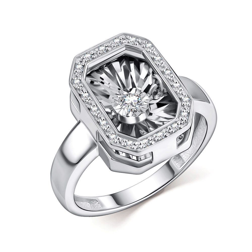 Кольцо из белого золота GRIGORIEV с танцующим бриллиантом Г01-12-5629-31-00 Г01-12-5629-31-00 фото