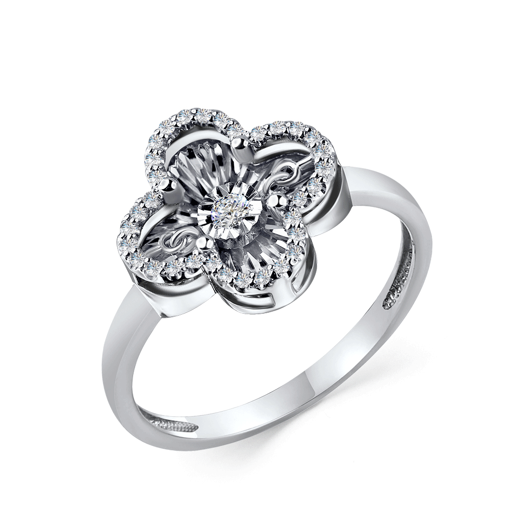 Кольцо из белого золота GRIGORIEV с танцующим бриллиантом Г01-12-5675-31-00 Г01-12-5675-31-00 фото