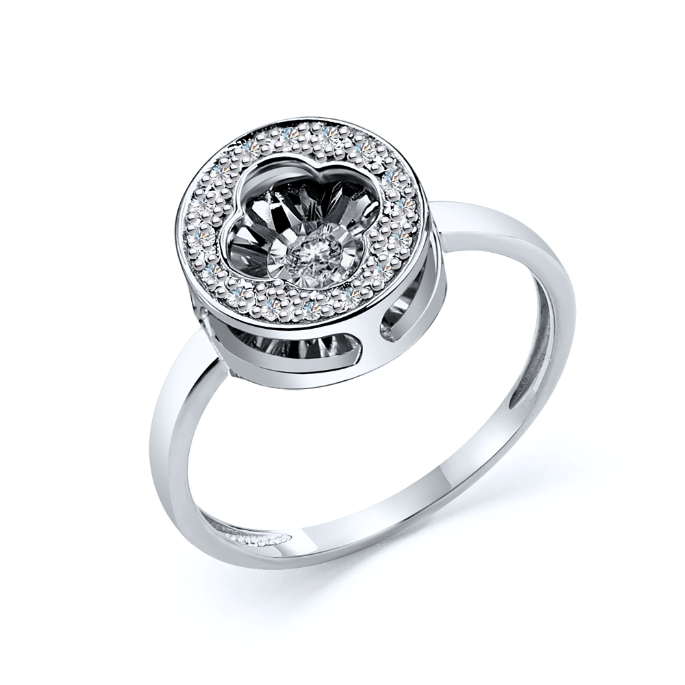 Кольцо из белого золота GRIGORIEV с танцующим бриллиантом Г01-12-5923-31-00 Г01-12-5923-31-00 фото