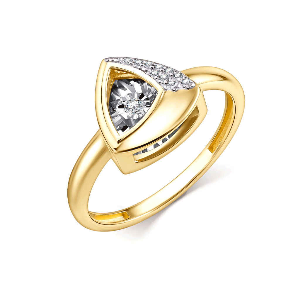 Кольцо из лимонного золота GRIGORIEV с танцующим бриллиантом Г01-13-51027-31-00 Г01-13-51027-31-00 фото