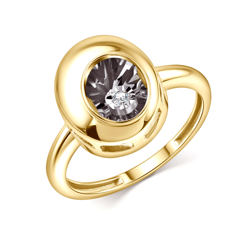 Кольцо из лимонного золота GRIGORIEV с танцующим бриллиантом Г01-13-51030-11-00 Г01-13-51030-11-00 фото
