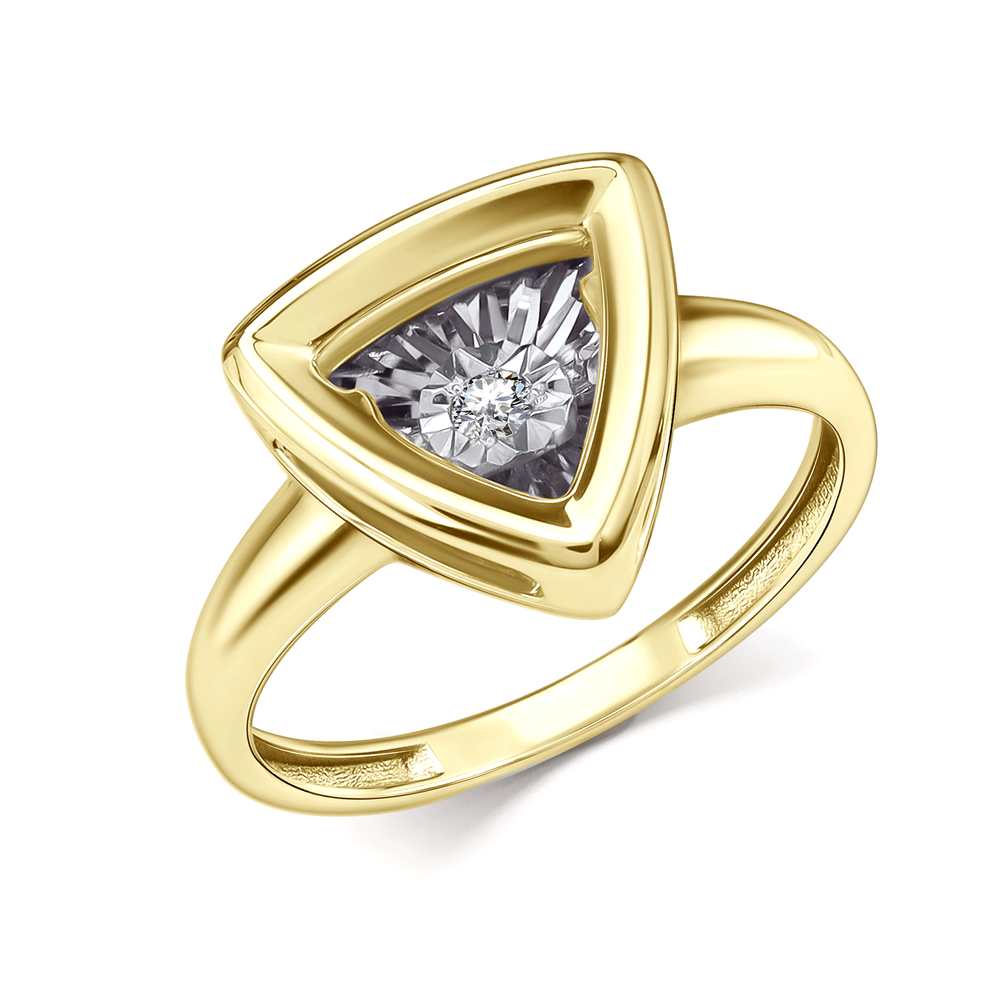 Кольцо из лимонного золота GRIGORIEV с танцующим бриллиантом Г01-13-51129-11-00 Г01-13-51129-11-00 фото